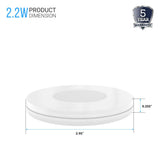Magnetic LED Puck Lights, CRI90, 3-Piece Kit With 12V Adaptor & Touch Dimmer, 2.2W Each, 450 LM, Under Counter Lighting for Kitchen Desk Closet, White (Changeable Trim-Sold Separately)