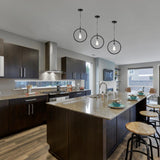 Matte Black Ring Shape Pendant Light Fixture, E26 Base, UL Listed for Dry Location, Fixture Size: D12 x H13.5 Inch