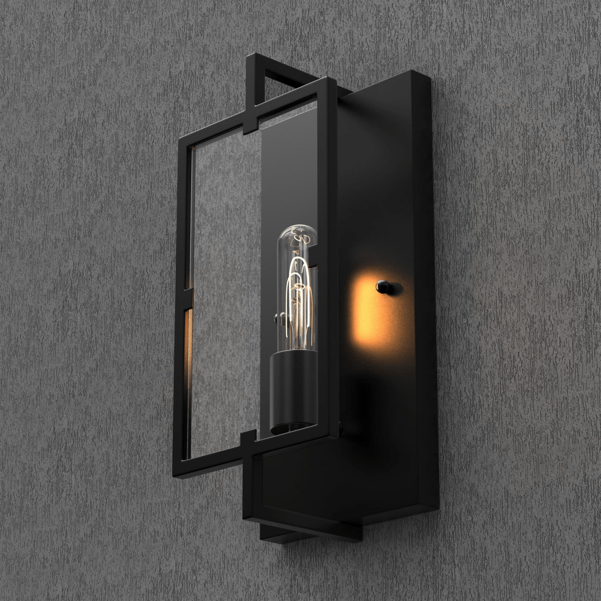 Matte Black Wall Sconce Light, UL Listed for Damp Location, E26 Base, 3 Years Warranty, Hallway Light Fixtures