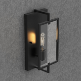 Matte Black Wall Sconce Light, UL Listed for Damp Location, E26 Base, 3 Years Warranty, Hallway Light Fixtures
