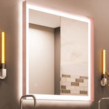 Frontlit/Backlit LED Lighted Bathroom Vanity Mirror with Frame, Anti-Fog, Touch Button, CRI 90+, Adjustable CCT & Memory, Magnum Style