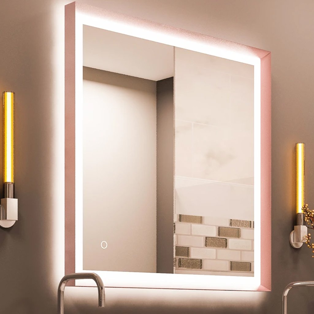 Frontlit/Backlit LED Lighted Bathroom Vanity Mirror with Frame, Anti-Fog, Touch Button, CRI 90+, Adjustable CCT & Memory, Magnum Style