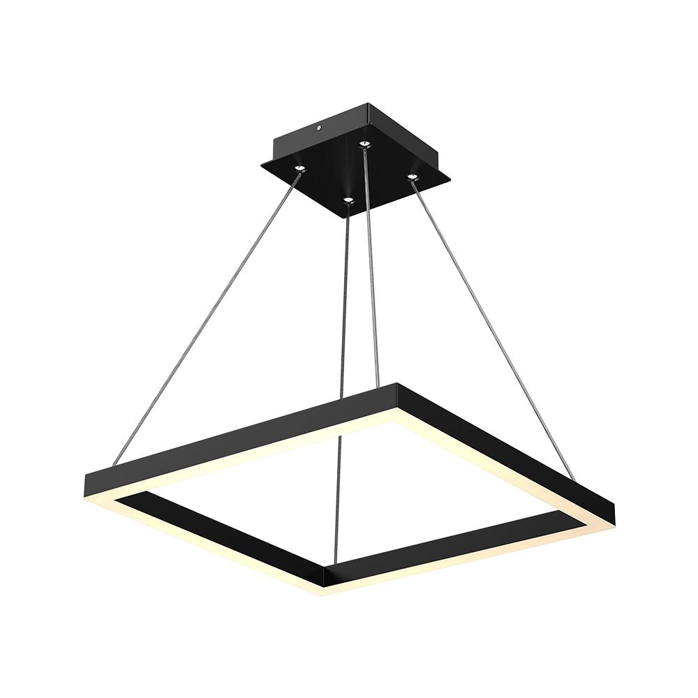 Modern 1-Square Chandelier Lighting, 40W, 3000K,1917LM, Dimmable, Dimension : 19.7'L'×19.7'W'×55''H