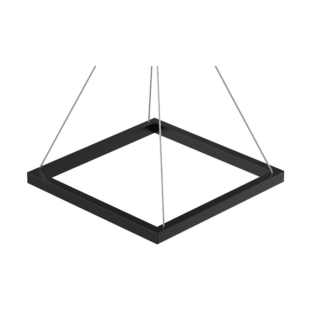Modern 1-Square Chandelier Lighting, 40W, 3000K,1917LM, Dimmable, Dimension : 19.7'L'×19.7'W'×55''H