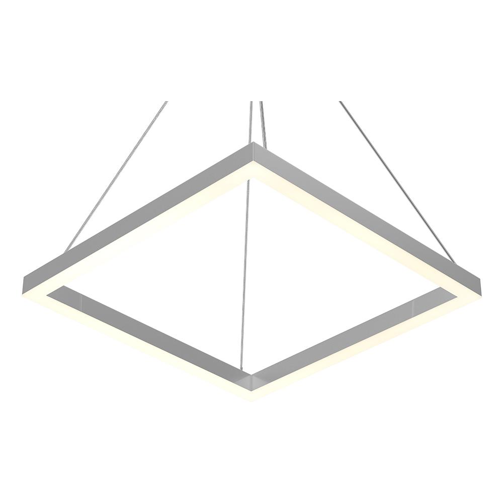 Modern 1-Square Chandelier Lighting, 40W, 3000K,1917LM, Dimmable, Dimension : 19.7'L'×19.7'W'×55''H