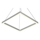 Modern 1-Square Chandelier Lighting, 40W, 3000K,1917LM, Dimmable, Dimension : 19.7'L'×19.7'W'×55''H