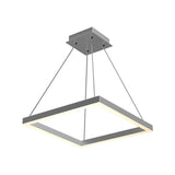 Modern 1-Square Chandelier Lighting, 40W, 3000K,1917LM, Dimmable, Dimension : 19.7'L'×19.7'W'×55''H