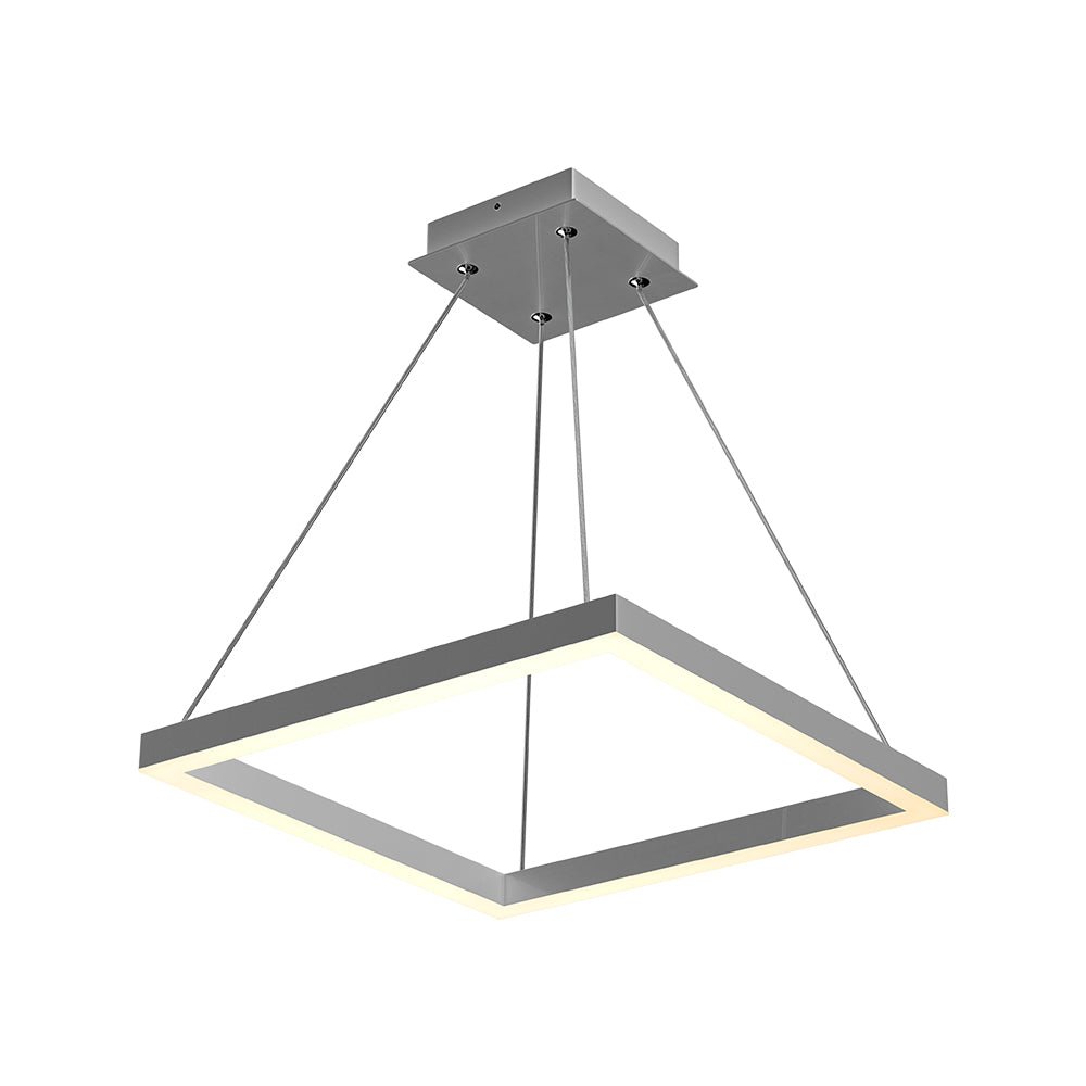 Modern 1-Square Chandelier Lighting, 40W, 3000K,1917LM, Dimmable, Dimension : 19.7'L'×19.7'W'×55''H