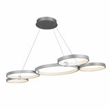 Modern Circular Chandelier, 5-Light, 92W, 3000K (Warm White), 3677 Lumens, Wheel Chandelier, Dimension: 50.1''x31.6''x110''