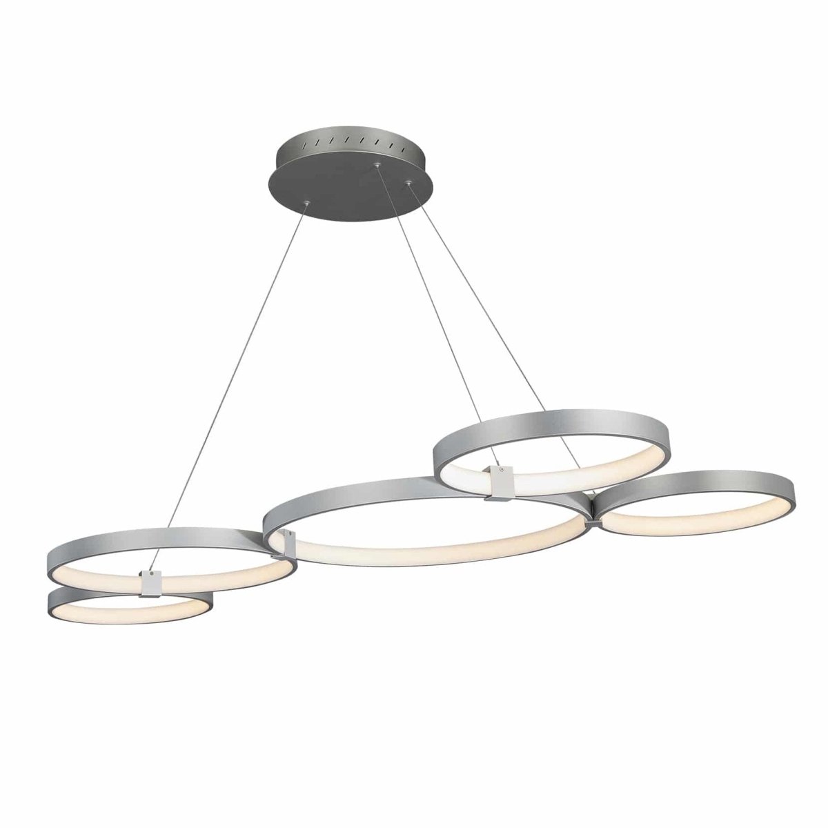 Modern Circular Chandelier, 5-Light, 92W, 3000K (Warm White), 3677 Lumens, Wheel Chandelier, Dimension: 50.1''x31.6''x110''
