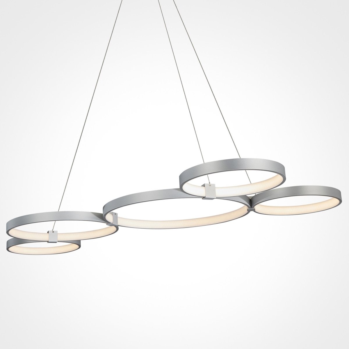 Modern Circular Chandelier, 5-Light, 92W, 3000K (Warm White), 3677 Lumens, Wheel Chandelier, Dimension: 50.1''x31.6''x110''