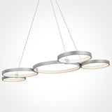 Modern Circular Chandelier, 5-Light, 92W, 3000K (Warm White), 3677 Lumens, Wheel Chandelier, Dimension: 50.1''x31.6''x110''