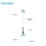 Modern Cone Pendant Lighting, 7W, 3000K, 340LM, Sand white Body Finish, Dimmable, 1-Light