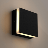 Modern Square LED Wall Sconce, 9W, 3000K, 338LM, CRI: 80+, Dimmable, Dimension: 6.7 x 2.1 x 6.7 Inch