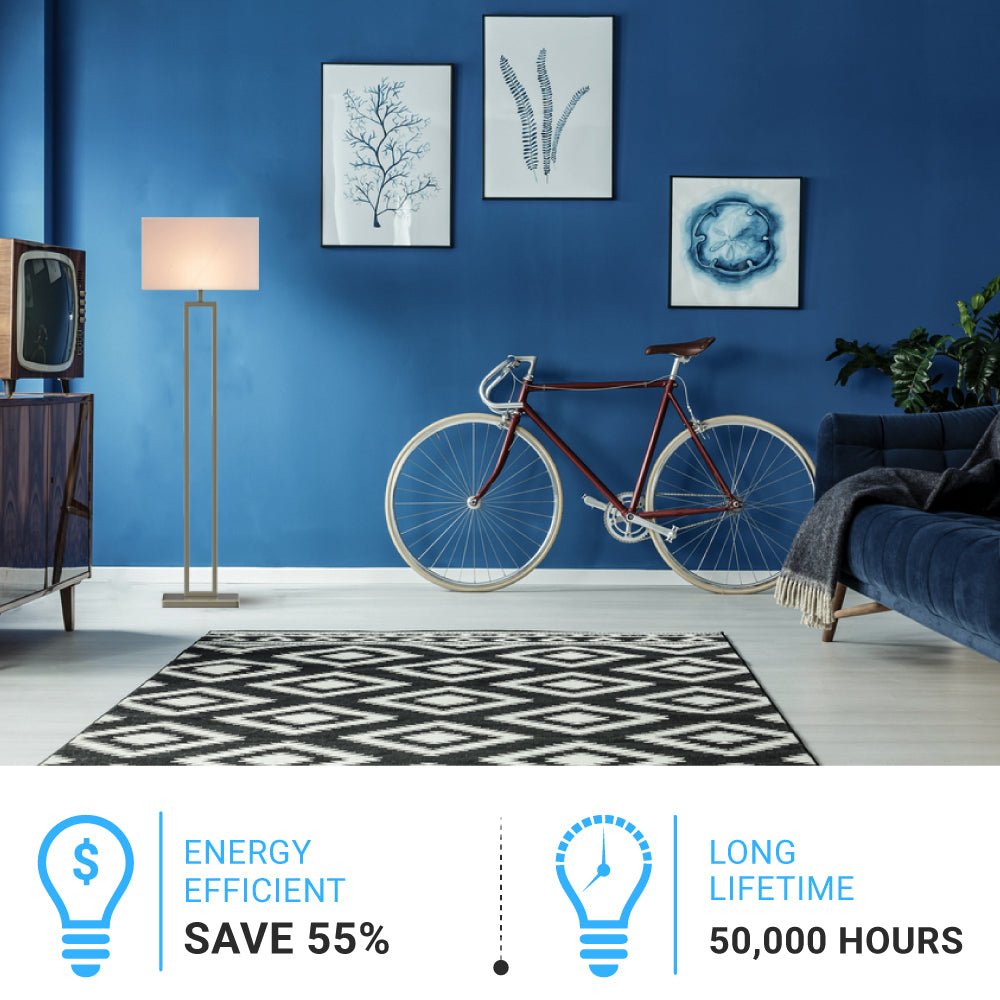 Modern Standing Floor Lamps for Living Room 61-inch Brushed Nickel & Straight Rectangular Pure White Linen Shade, With 1PCS ON-OFF Switch,  Corner Floor Lamp