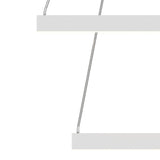 Modern Two-Tier Square Chandelier Lighting, 54W, 3000K, 3016LM, Dimension : 19.7''L×19.7''W×55''H