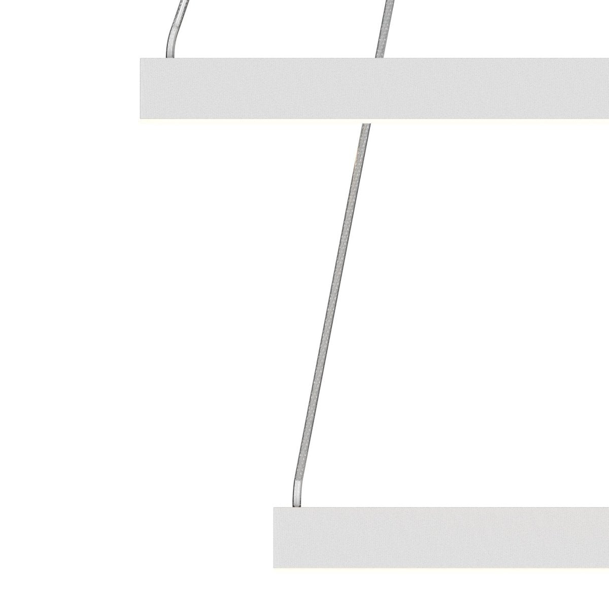 Modern Two-Tier Square Chandelier Lighting, 54W, 3000K, 3016LM, Dimension : 19.7''L×19.7''W×55''H