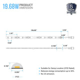 Outdoor LED Strip Lights Waterproof, IP65, 16.4ft Dimmable, 12V, SMD 3528 - 94 Lumens/ft. with Power Supply (KIT), LED Lights for Bedroom, Kitchen, Home Decoration