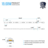 Outdoor LED Strip Lights Waterproof, IP65, 16.4ft Dimmable, 12V, SMD 3528 - 94 Lumens/ft. with Power Supply (KIT), LED Lights for Bedroom, Kitchen, Home Decoration