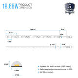 Outdoor LED Strip Lights Waterproof, IP65, 16.4ft Dimmable, 12V,  SMD 3528, UL, RoHS Listed, LED Lights for Bedroom, Kitchen, Home Decoration