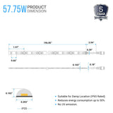 Outdoor LED Strip Lights Waterproof, IP65, 16.4ft Dimmable, 12V, SMD 5050, UL, RoHS Listed, LED Lights for Bedroom, Kitchen, Home Decoration