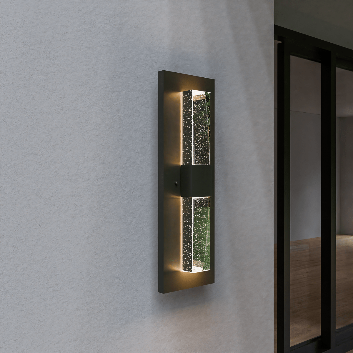 Outdoor LED Wall Sconce Light, Acrylic Bubble, Wall Mount 11W 3CCT, Outdoor Wall Sconce for Patio,Porch,Balcony - 5.79"L x 2.87"W x 20"H