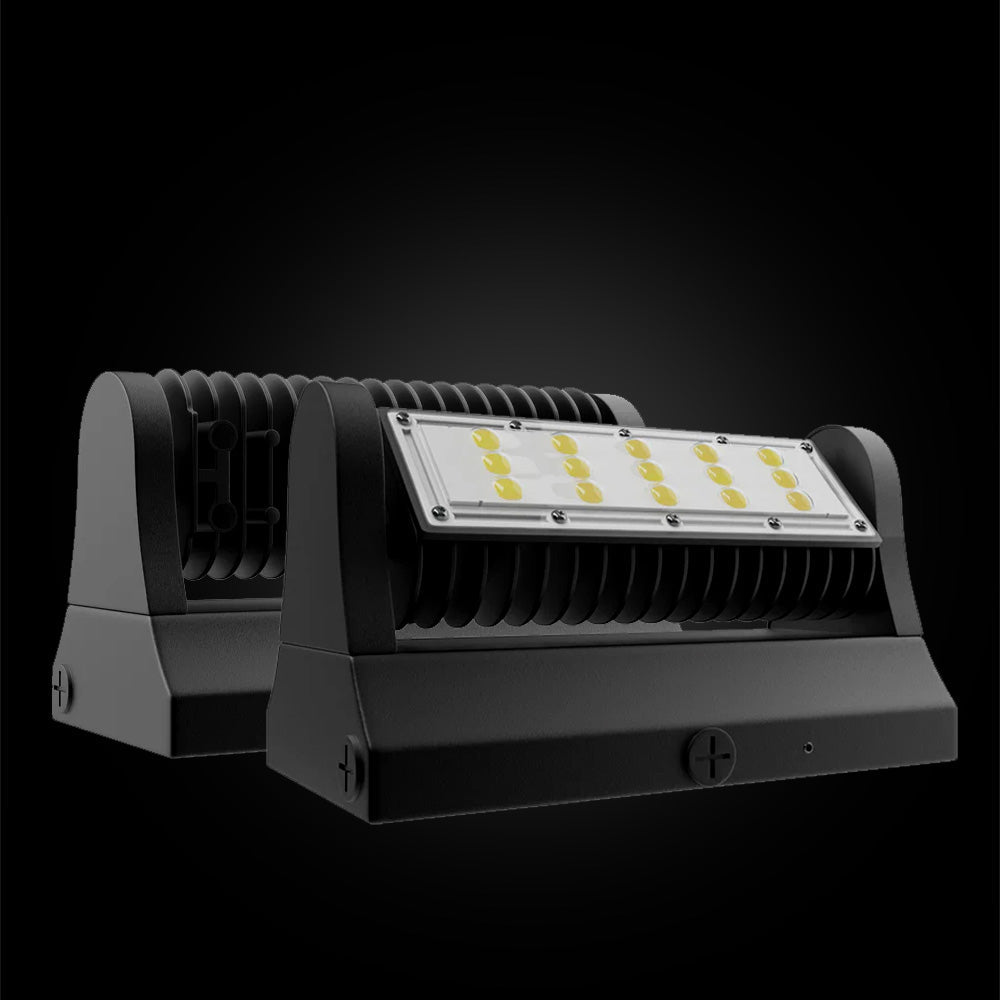 Outdoor Rotatable LED Wall Pack Light 40W 5700K 5400 Lumens, UL, DLC Listed, Bronze Finish, Waterproof Wall Light