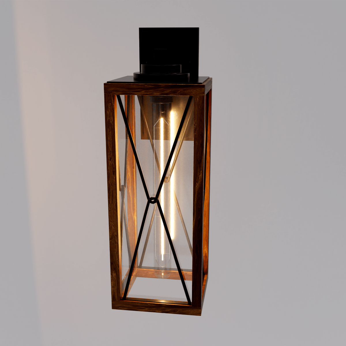 Outdoor Wall Lantern 16" H Waterproof Exterior Wall Light Outdoor Sconce Lighting Fixtures Anti-Rust Wall Mount Lamp for Front Porch Garage Doorway Entryway - 5.47"L x 6.3"W x 16.06"H