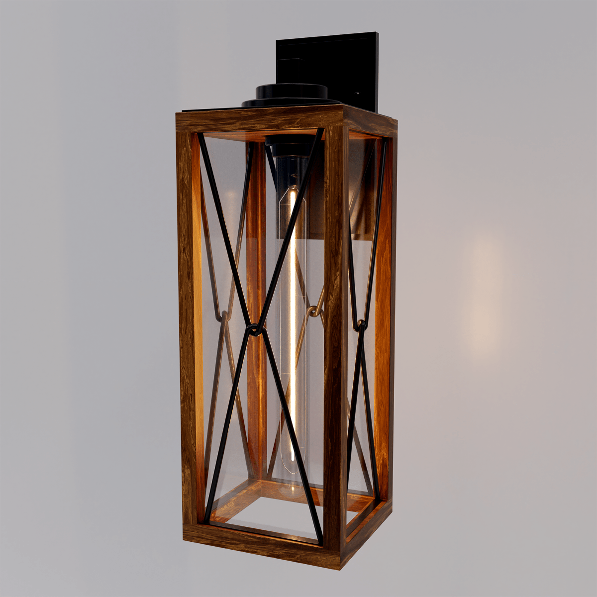 Outdoor Wall Lantern 16" H Waterproof Exterior Wall Light Outdoor Sconce Lighting Fixtures Anti-Rust Wall Mount Lamp for Front Porch Garage Doorway Entryway - 5.47"L x 6.3"W x 16.06"H