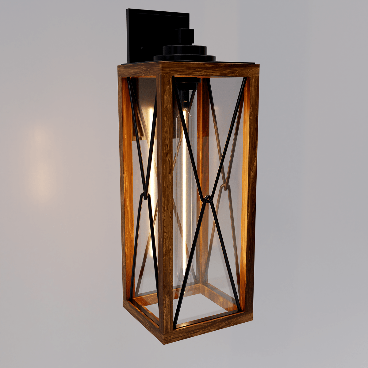 Outdoor Wall Lantern 16" H Waterproof Exterior Wall Light Outdoor Sconce Lighting Fixtures Anti-Rust Wall Mount Lamp for Front Porch Garage Doorway Entryway - 5.47"L x 6.3"W x 16.06"H
