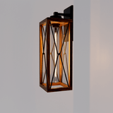 Outdoor Wall Lantern 16" H Waterproof Exterior Wall Light Outdoor Sconce Lighting Fixtures Anti-Rust Wall Mount Lamp for Front Porch Garage Doorway Entryway - 5.47"L x 6.3"W x 16.06"H