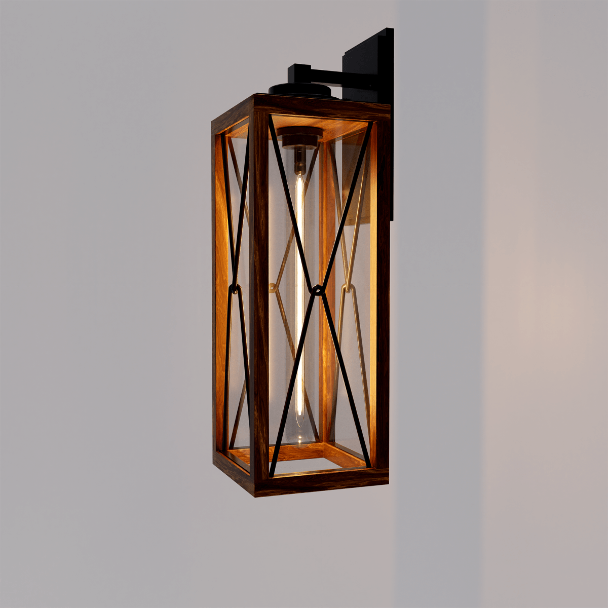 Outdoor Wall Lantern 16" H Waterproof Exterior Wall Light Outdoor Sconce Lighting Fixtures Anti-Rust Wall Mount Lamp for Front Porch Garage Doorway Entryway - 5.47"L x 6.3"W x 16.06"H