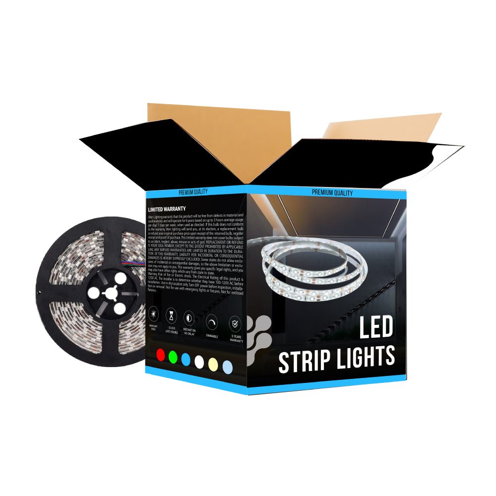 Outdoor Waterproof RGB LED Strip Lights, IP68 16.4ft Dimmable, 12V