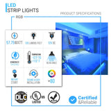 Outdoor Waterproof RGB LED Strip Lights, IP68 16.4ft Dimmable, 12V