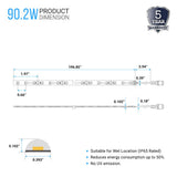 Outdoor Waterproof RGBW LED Strip Lights, IP65 16.4ft, 12V, SMD 5050, 60 leds/Meter, UL, RoHS Listed, LED Lights for Bedroom, Kitchen, Home Decoration