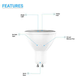 PAR16 LED Light Bulbs - 6.5 Watt GU10 base 3000K - 500 Lumens, Dimmable