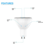 PAR16 LED Light Bulbs - 6.5 Watt GU10 base 3000K - 500 Lumens, Dimmable