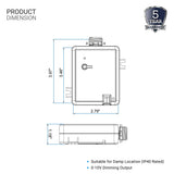 Power Pack 0-10V Wireless Dimming Module,120-277V, 10A Build-in Relay