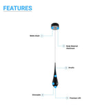 Pyramid Shaped Pendant Light, 7W, 3000K, 516LM, Dimmable, 1-Light