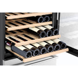 24 in. Dual Zone 108 Wine Bottles and 100 Cans Beverage & Wine Cooler in Stainless Steel