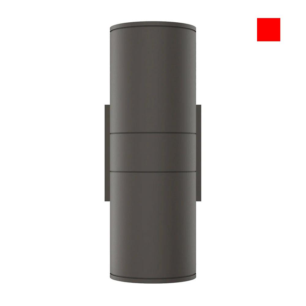 LED Up & Down Lights Outdoor Wall Light, Cylinder Outdoor Sconces, 2x36W, AC100- 277V, Double Side Light (Avail Color - Red, Green, Blue)