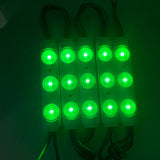 RGB LED Module Lights, 3LEDs/Mod, DC12V, 0.65W, Waterproof Decorative Light for Letter Sign Advertising Signs with Tape Adhesive Backside (40-Pack)