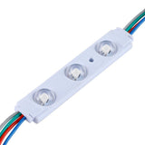 RGB LED Module Lights, 3LEDs/Mod, DC12V, 0.65W, Waterproof Decorative Light for Letter Sign Advertising Signs with Tape Adhesive Backside (40-Pack)
