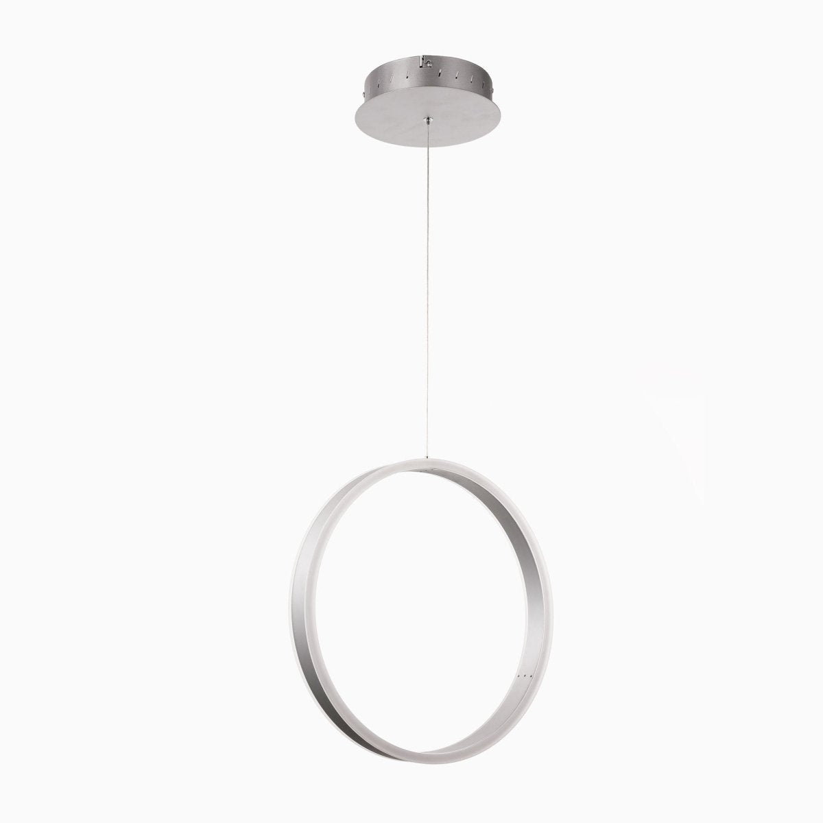 Ring 1-Light LED Unique Design Pendant, 34W, 3000K (Warm White), 1028LM, Dimmable, Aluminum Body Finish, Pendant Mounting