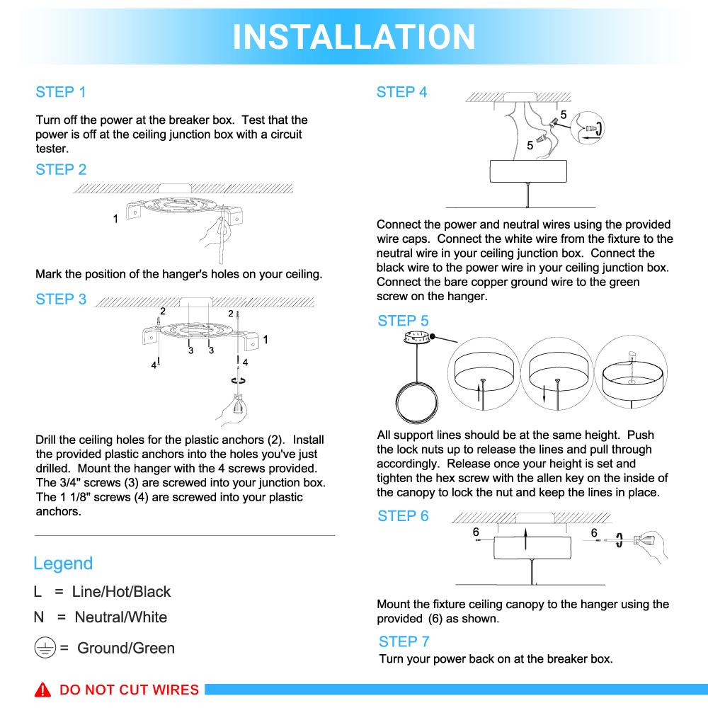 Ring 1-Light LED Unique Design Pendant, 34W, 3000K (Warm White), 1028LM, Dimmable, Aluminum Body Finish, Pendant Mounting