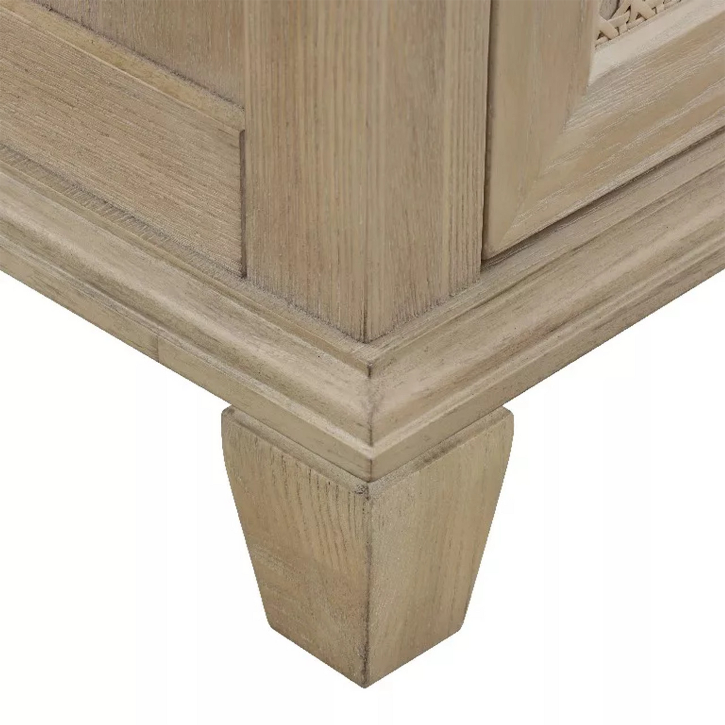 Ronnie Freestanding Solid Wood Bathroom Vanity With Carrara White Quartz Sink Top & 4 In. Backsplash in Nature Wood Finish
