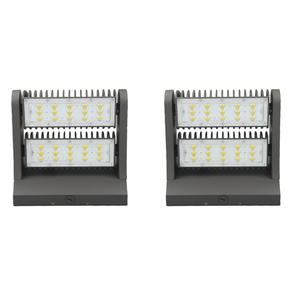 Rotatable LED Wall Pack Light 80W 5700K, 10800LM, Black, UL, DLC Premium, IP65, Adjustable Head Can be used as Up/Down Light, Outdoor Rotatable Wall Light
