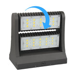 Rotatable LED Wall Pack Light 80W 5700K, 10800LM, Black, UL, DLC Premium, IP65, Adjustable Head Can be used as Up/Down Light, Outdoor Rotatable Wall Light