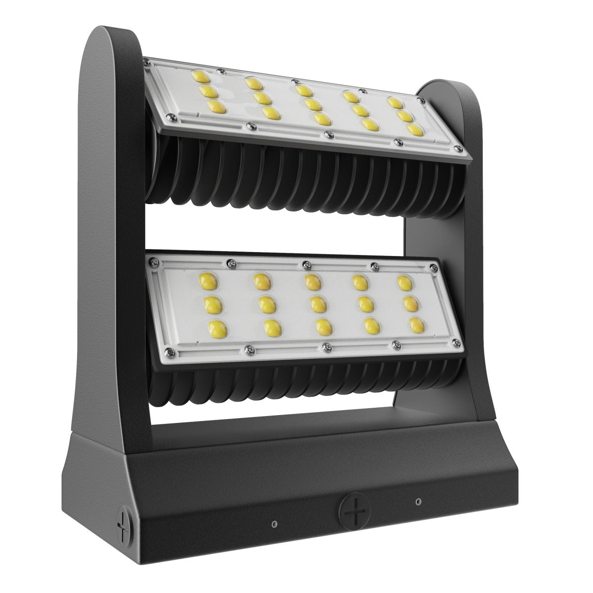 Rotatable LED Wall Pack Light 80W 5700K, 10800LM, Black, UL, DLC Premium, IP65, Adjustable Head Can be used as Up/Down Light, Outdoor Rotatable Wall Light