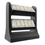 Rotatable LED Wall Pack Light 80W 5700K, 10800LM, Black, UL, DLC Premium, IP65, Adjustable Head Can be used as Up/Down Light, Outdoor Rotatable Wall Light